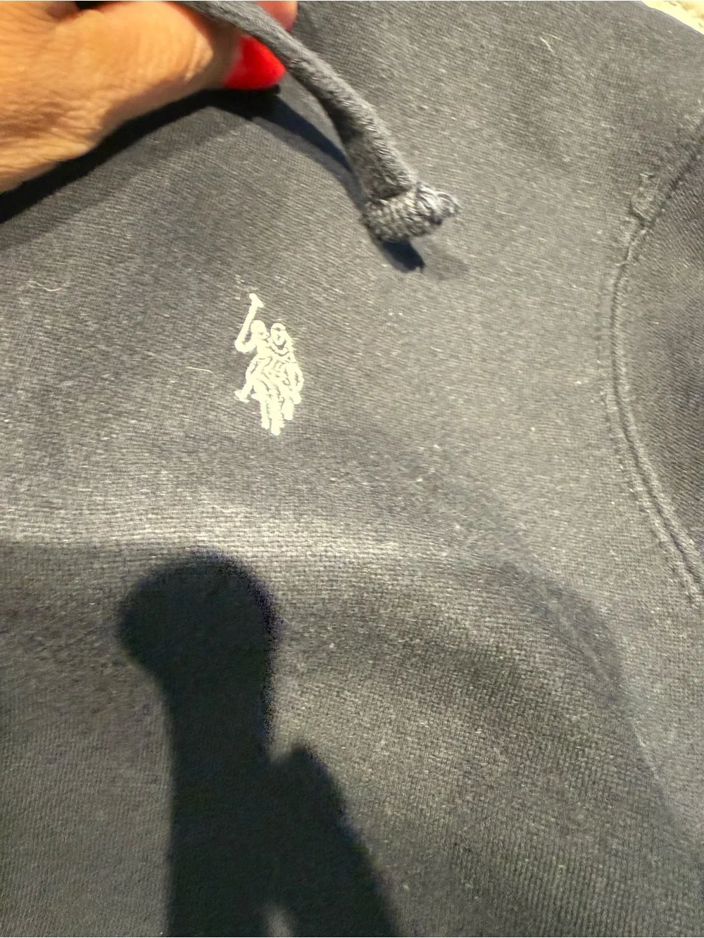 U.S. Polo Assn. Black Full-Zip Hooded Sweatshirt